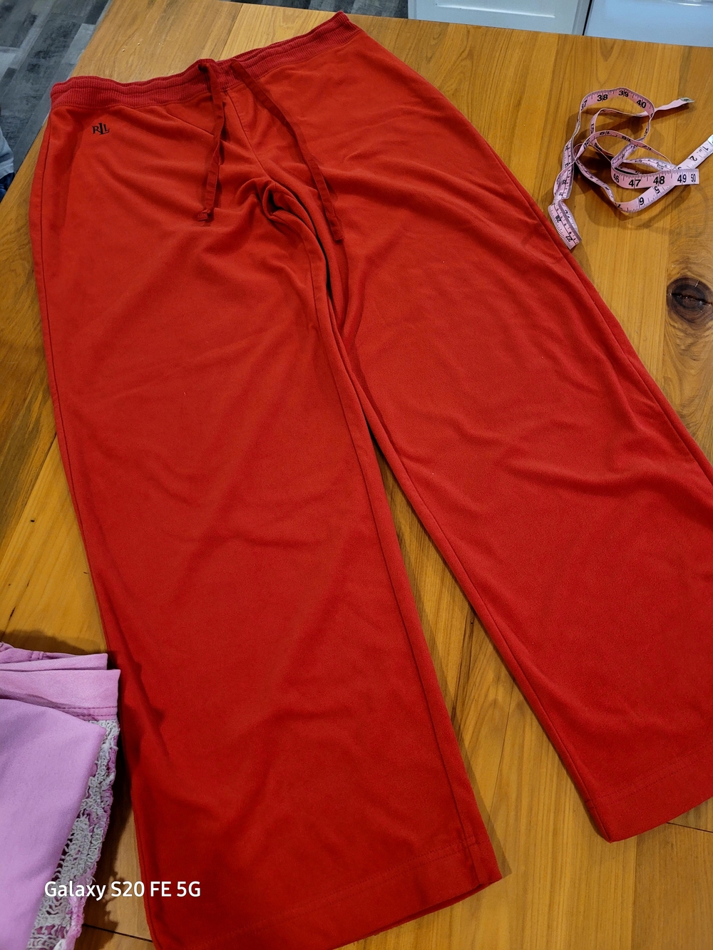 Ralph Lauren Red Wide-Leg Lounge Pants